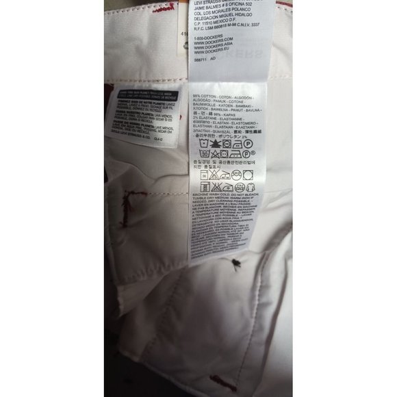 Dockers Men's Perfect Classic Fit Shorts Bank Red Size 29 New - Picture 10 of 16